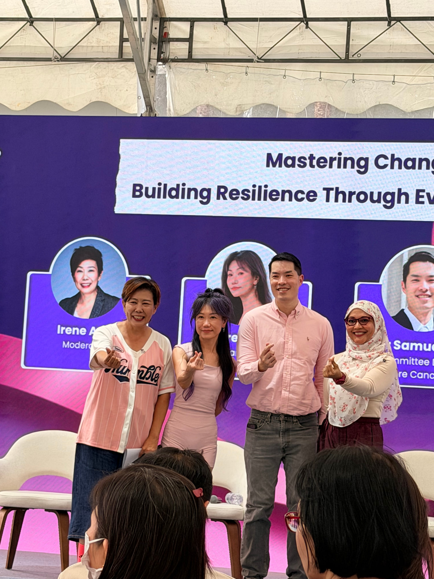 Haslinda Ali on a resilience panel with fellow speakers